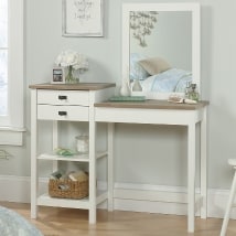 Cottage Road ® Collection White Bedroom Vanity with Mirror
