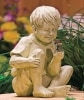 Kids with Solar Fireflies Garden Statues - Boy