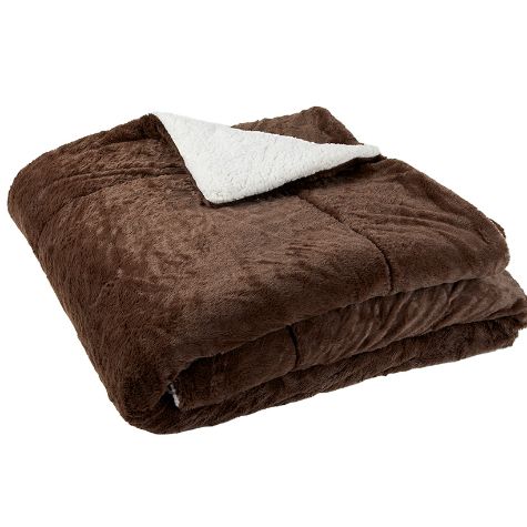 Luxury Plush Reversible Comforter Sets - Chocolate Twin