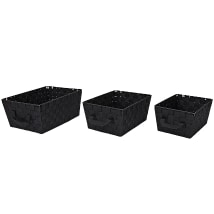 Set of 3 Whitmor Woven Storage Baskets