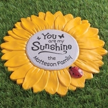 Personalized Sunflower Garden Stone