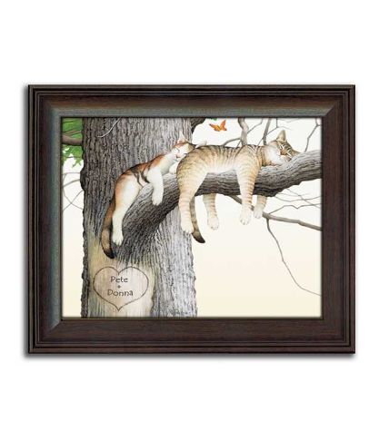 Framed Personalized Prints - Cat Nap