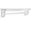 Wall-Mounted Quilt Rack with Shelf - White