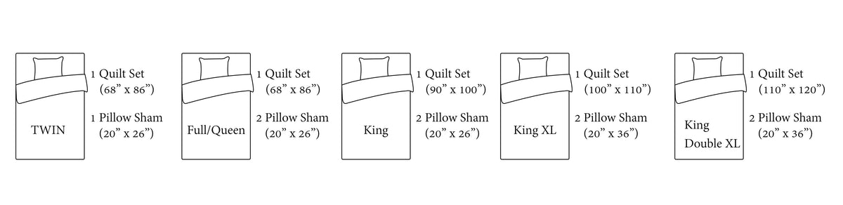 3-Piece Cotton Blend Reversible Quilt Set - Purple