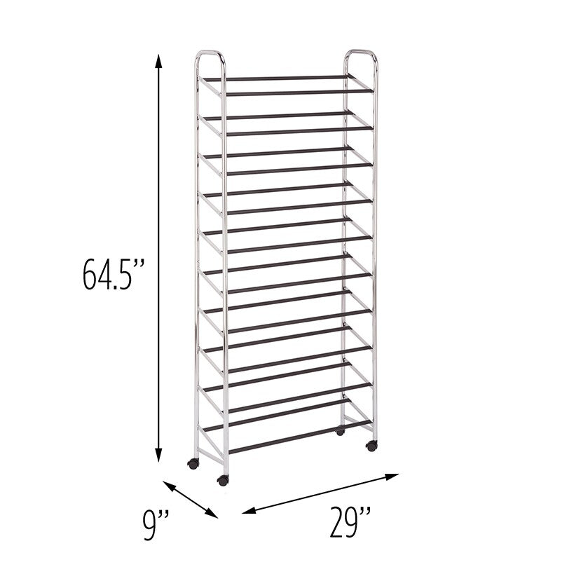 Rolling Shoe Rack 10-Tier