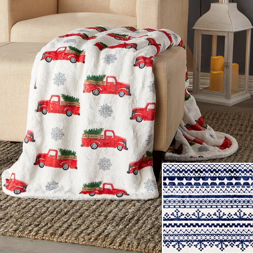 50" x 60" Sherpa Printed Throws