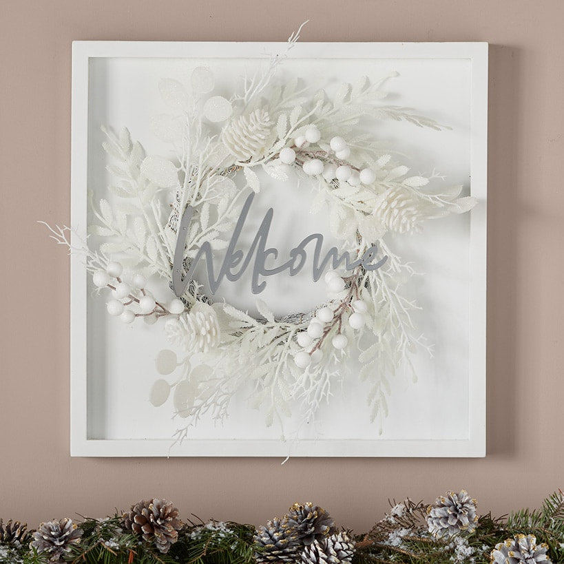 White Welcome Wall Sign
