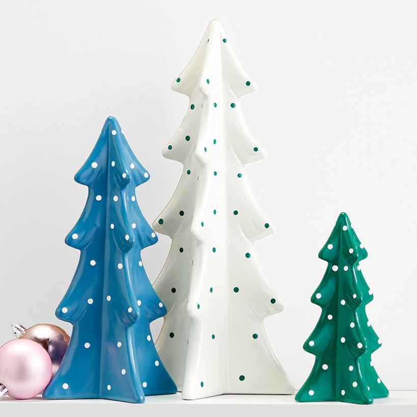 Polka Dot Ceramic Trees