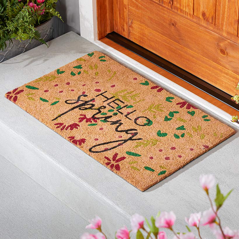 Hello Spring Coir Doormat