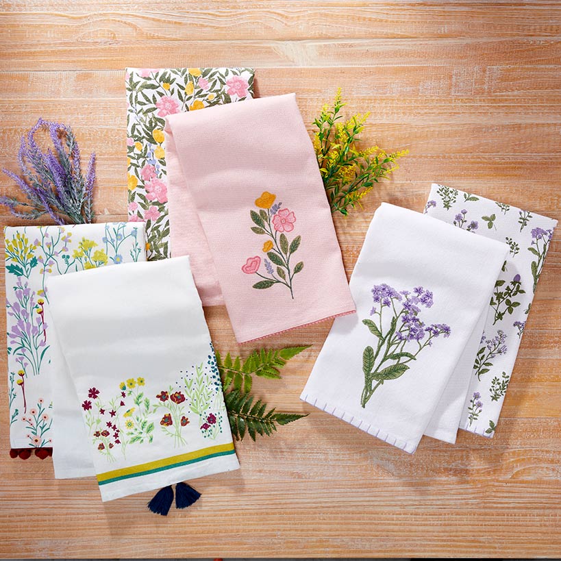 Springtime Floral Set of 2 Kitchen Towels