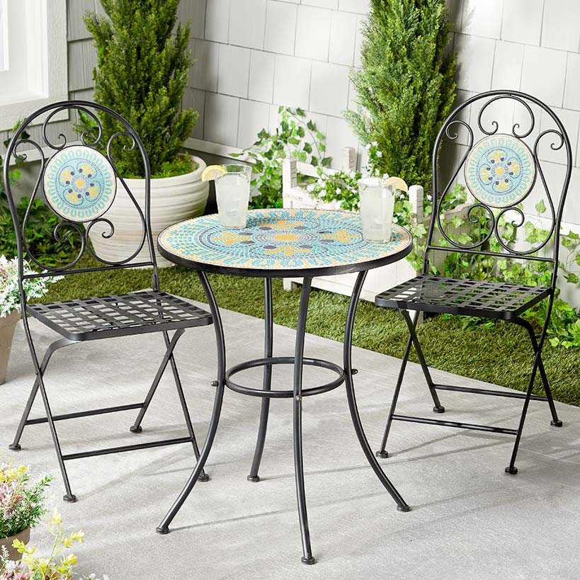 Mosaic Bistro Table or Set of 2 Chairs