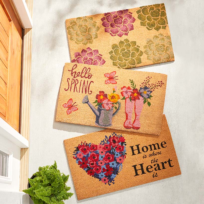 Floral Coir Doormats