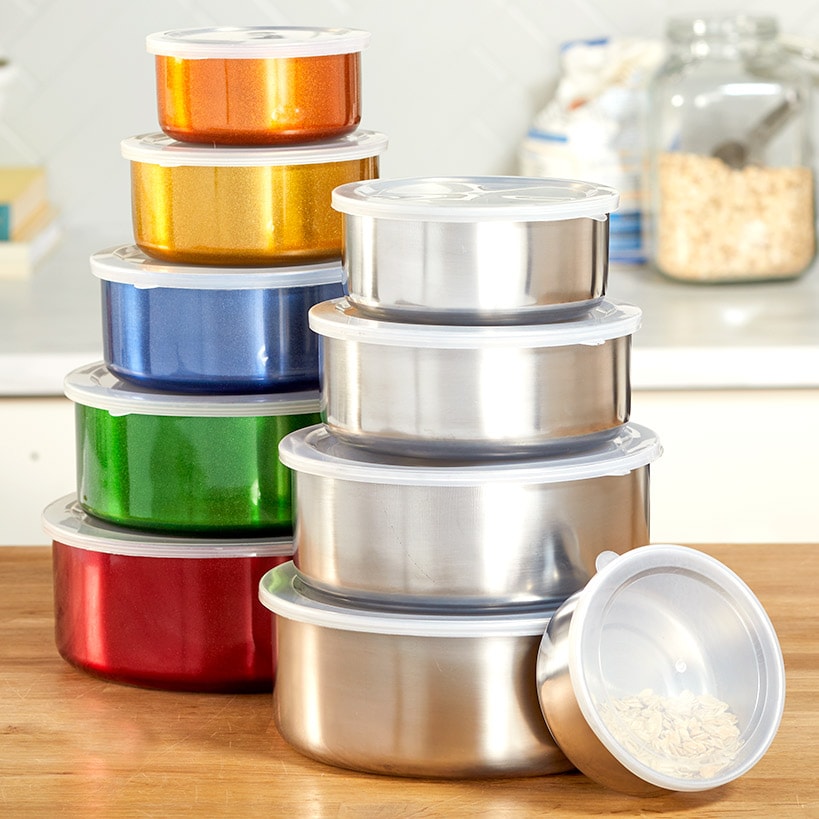 Stainless Steel Mixing Bowls Set with Lids Set of 5