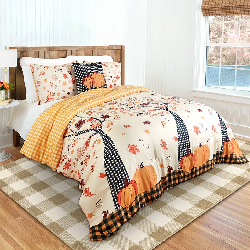 Harvest Plaid Comforter Set