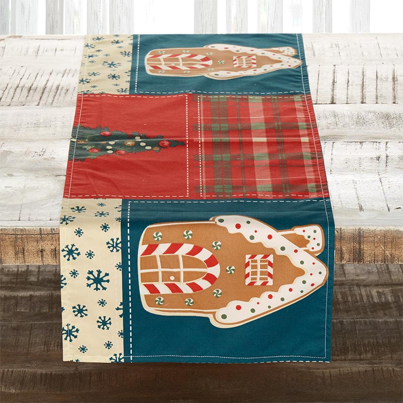 Gingerbread Patchwork Table Runner