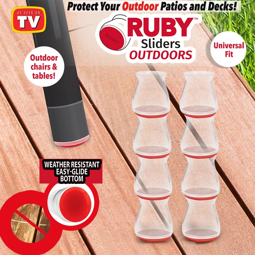 Ruby™ Sliders Outdoors - Universal Fit, for Outdoor Tables and Chairs