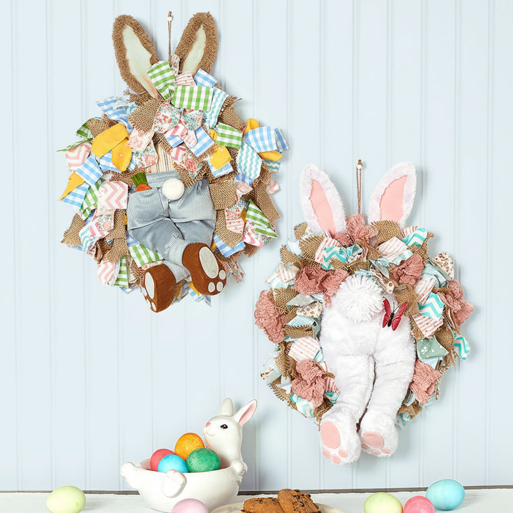 Easter Bunny Butt Wreath - Boy or Girl