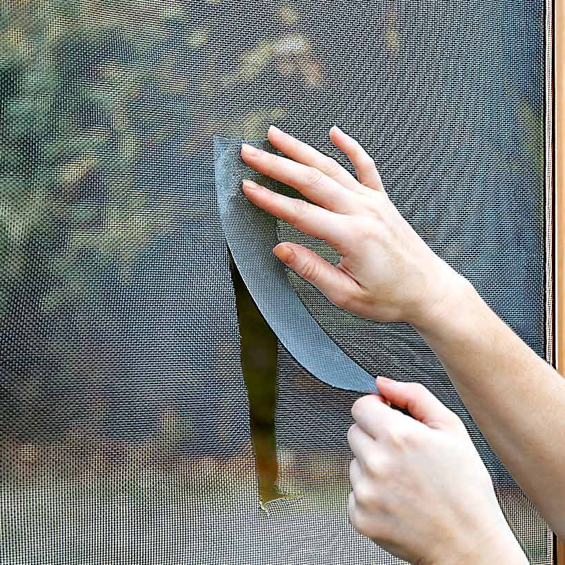 Screen Repair Tape 2" x 120" Self Adhesive Fiberglass Black or Grey