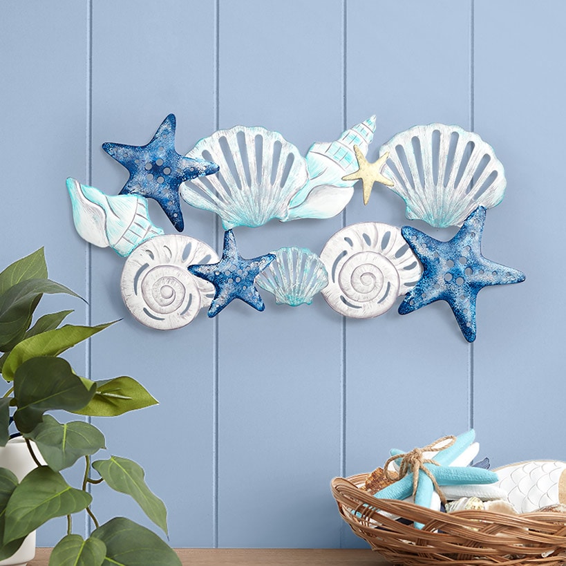 Seashell Wall Art-Coastal Beach Decor
