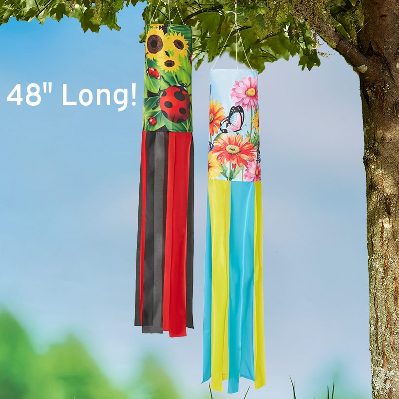 Whimsical Spring Windsocks Ladybug or Butterfly