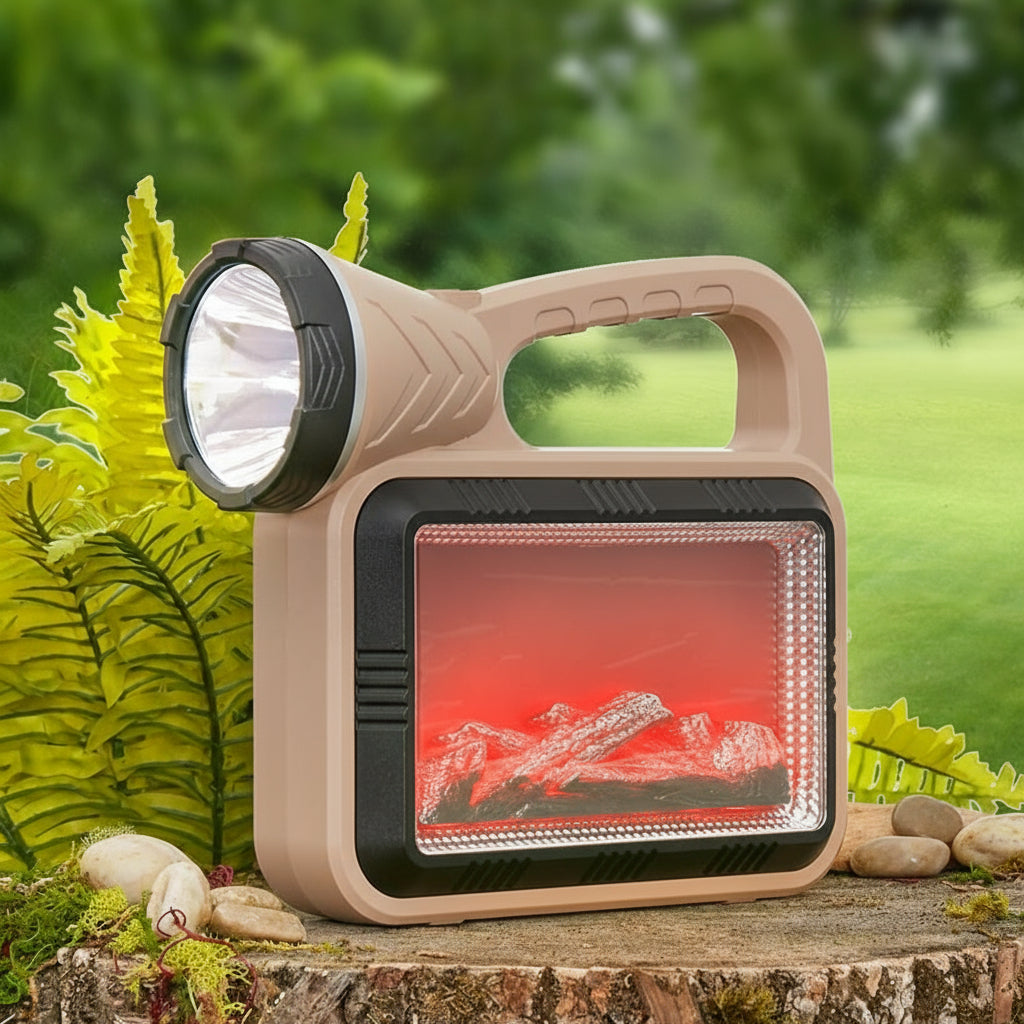 Flame-Type Solar Camping Lantern Sunlight or USB Chargeable