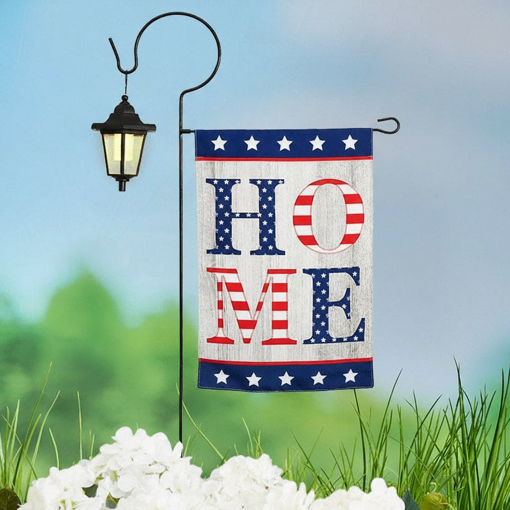 Americana Flag with Solar Lighted Flag Stake Set