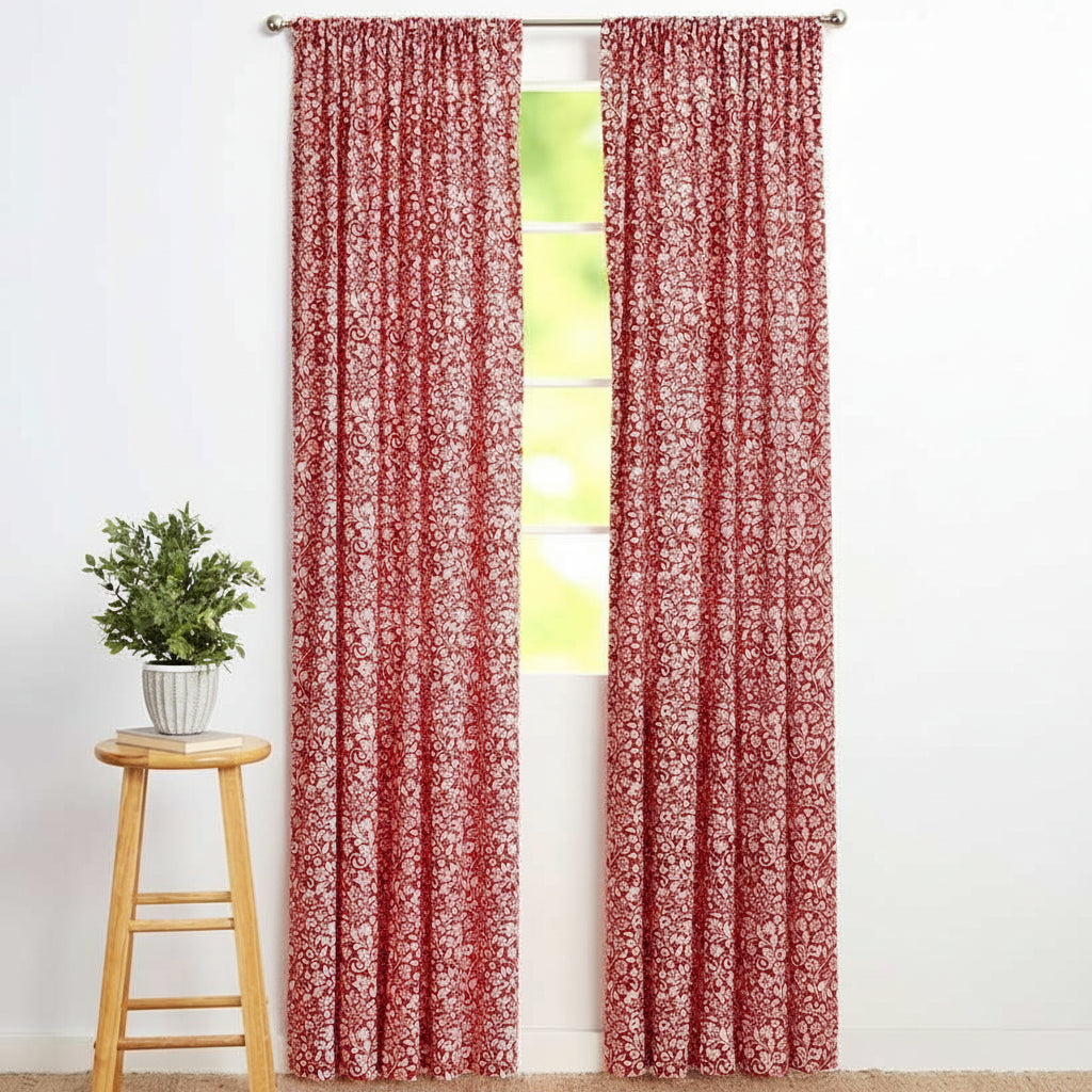 Jacobean Sunflower Window Panel 50" x 63"