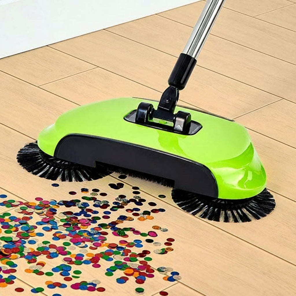 Magic Sweeper Broom-Cordless with 360-Degree Rotating Heads