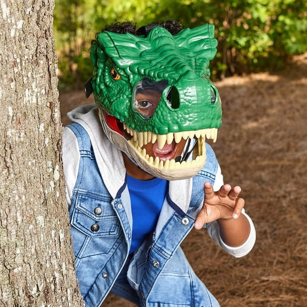 T-Rex Dinosaur Mask With Growling And Snarling Realistic Sound Effects