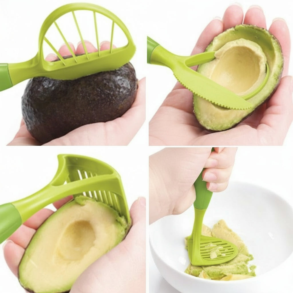 Avocado Kitchen Tool - Cut, Pit, Slice, Scoop, Mash