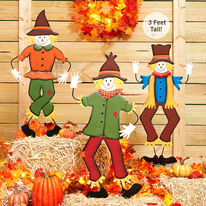 Harvest Silly Scarecrow Stake