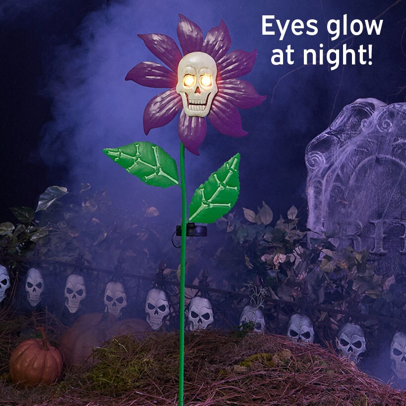 Solar Skeleton Flower Head Stake