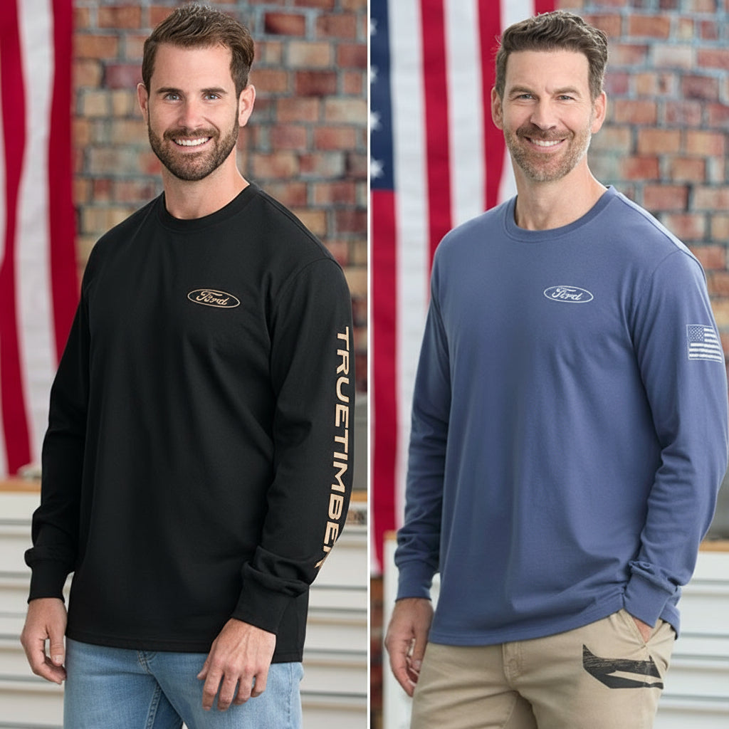 Men's Ford Car Long Sleeve Graphic T-Shirt