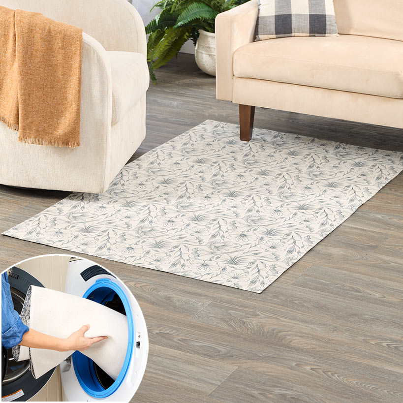 Magnolia Floral Washable Area Rug Accent Rug or Runner Rug