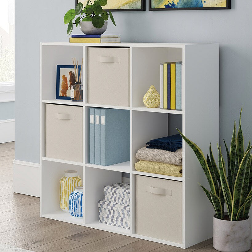 Cube Organizer Storage Cubby Unit in White 9 Cube