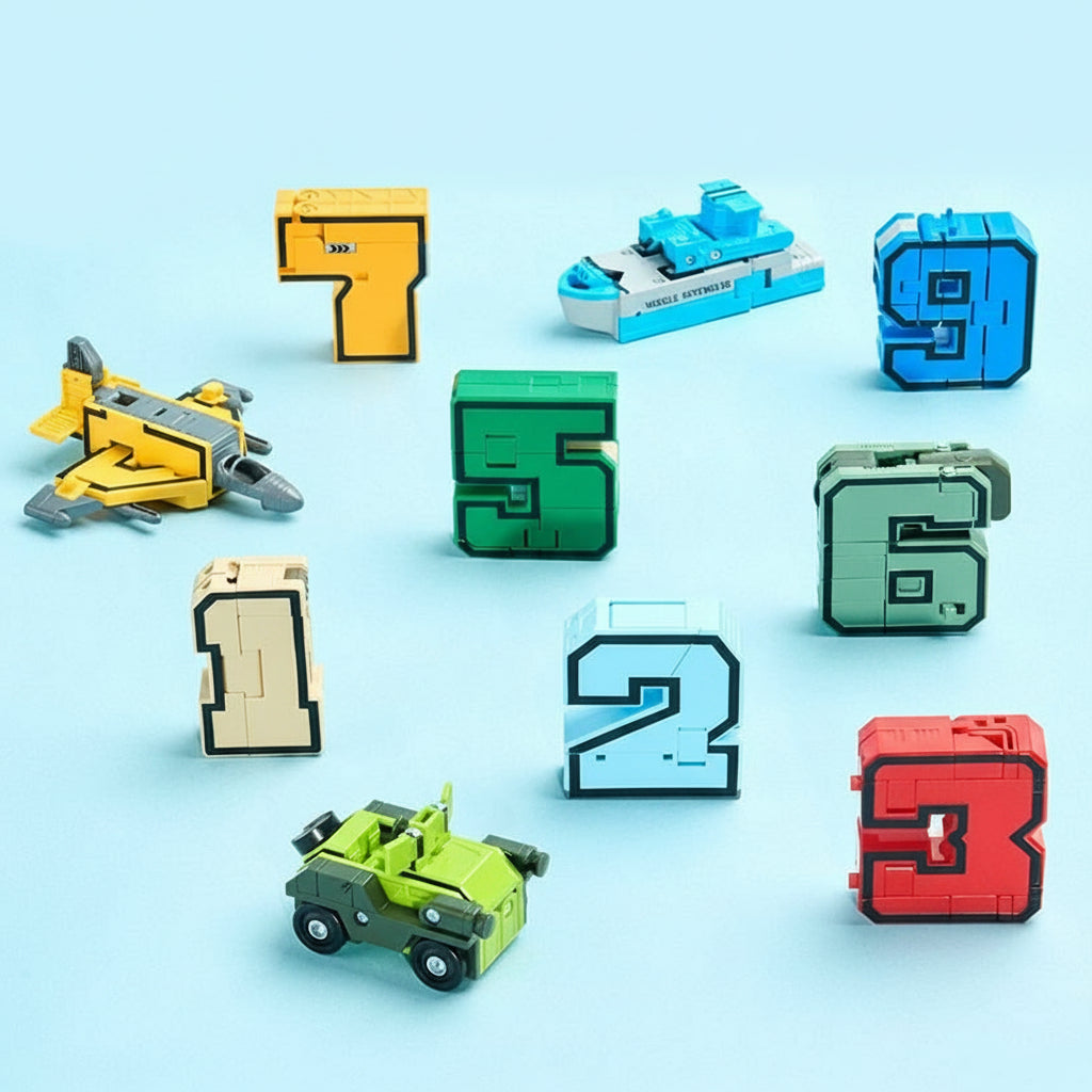 Kids' Transforming Numbers Bots - Numbers to Vehicles and Back