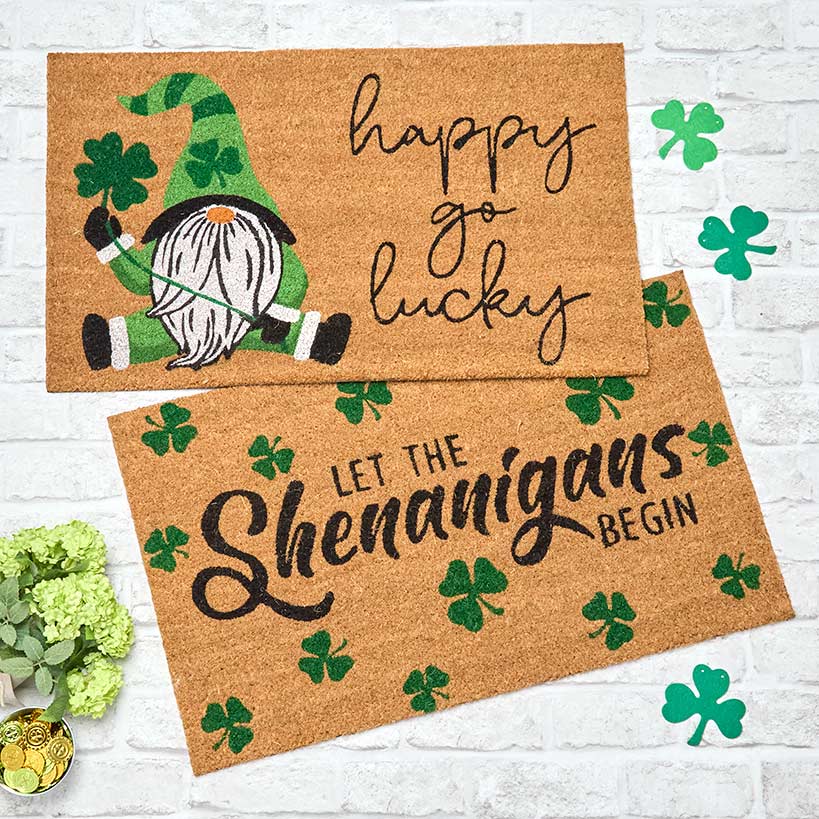 St Patrick's Day Coir Doormat 30" x 18"