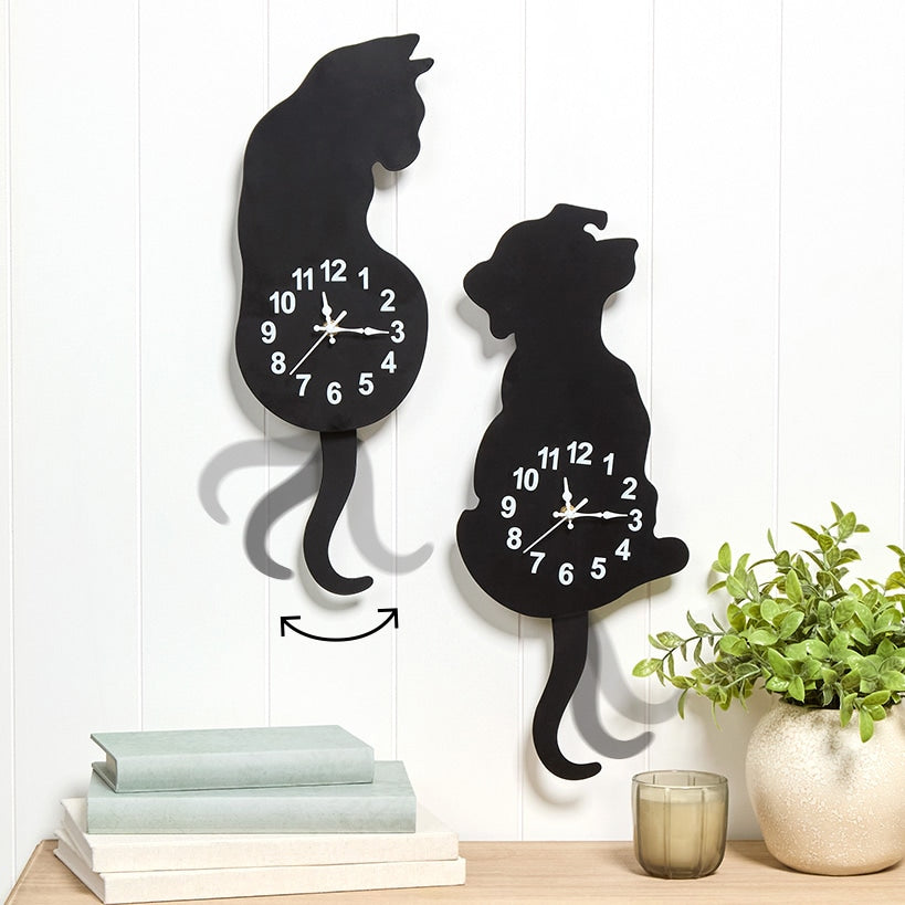 Pet Pendulum Silhouette Clock