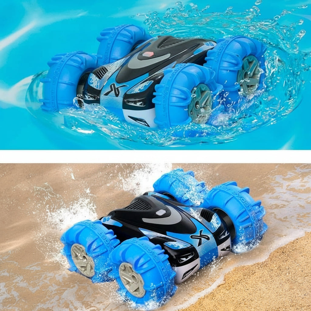Remote Control 360° Aquacross Car - Rechargeable Land and Water Adventure