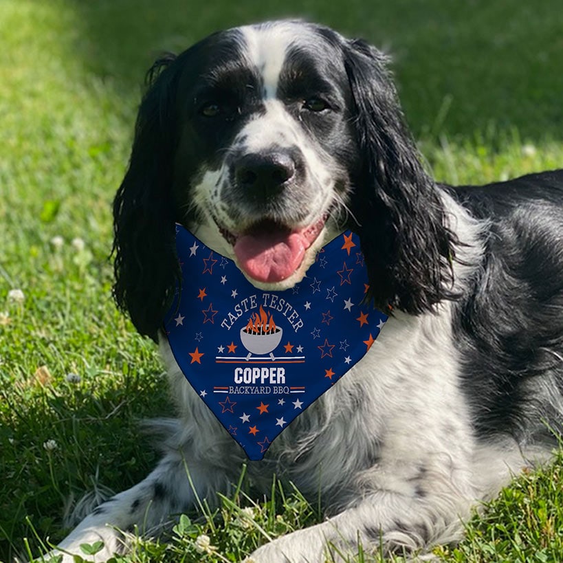 Personalized Backyard BBQ Dog Bandana