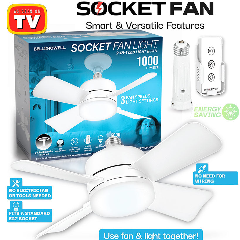 Bell+Howell® Socket Fan Light