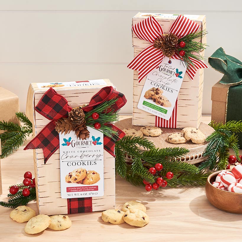 Too Good Gourmet Cookies in Holiday Birch Gift Box