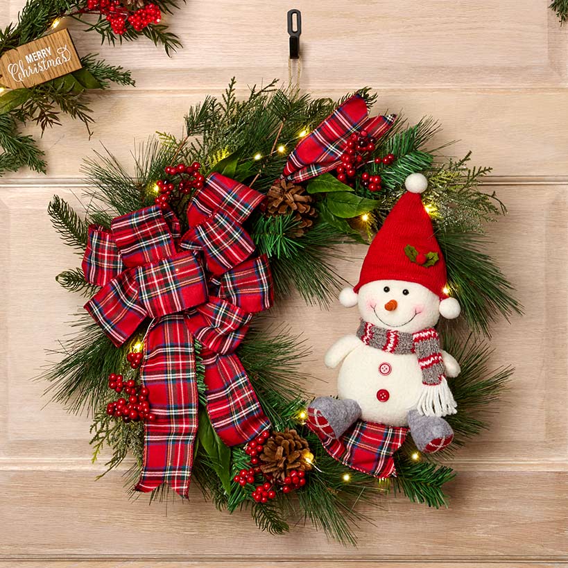 Christmas Snowman Wreath