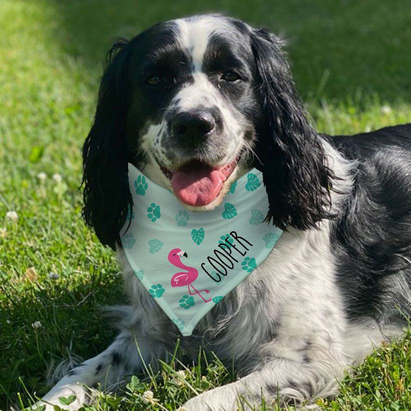 Personalized Dog Bandana Flamingo