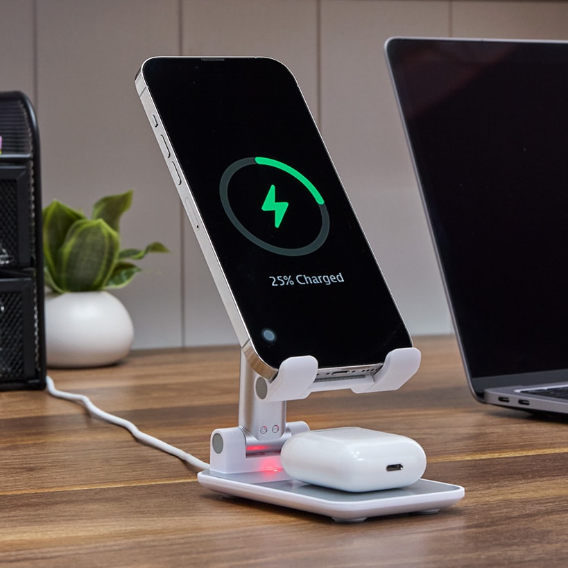 Foldable Wireless Charging Phone Stand 2 in 1