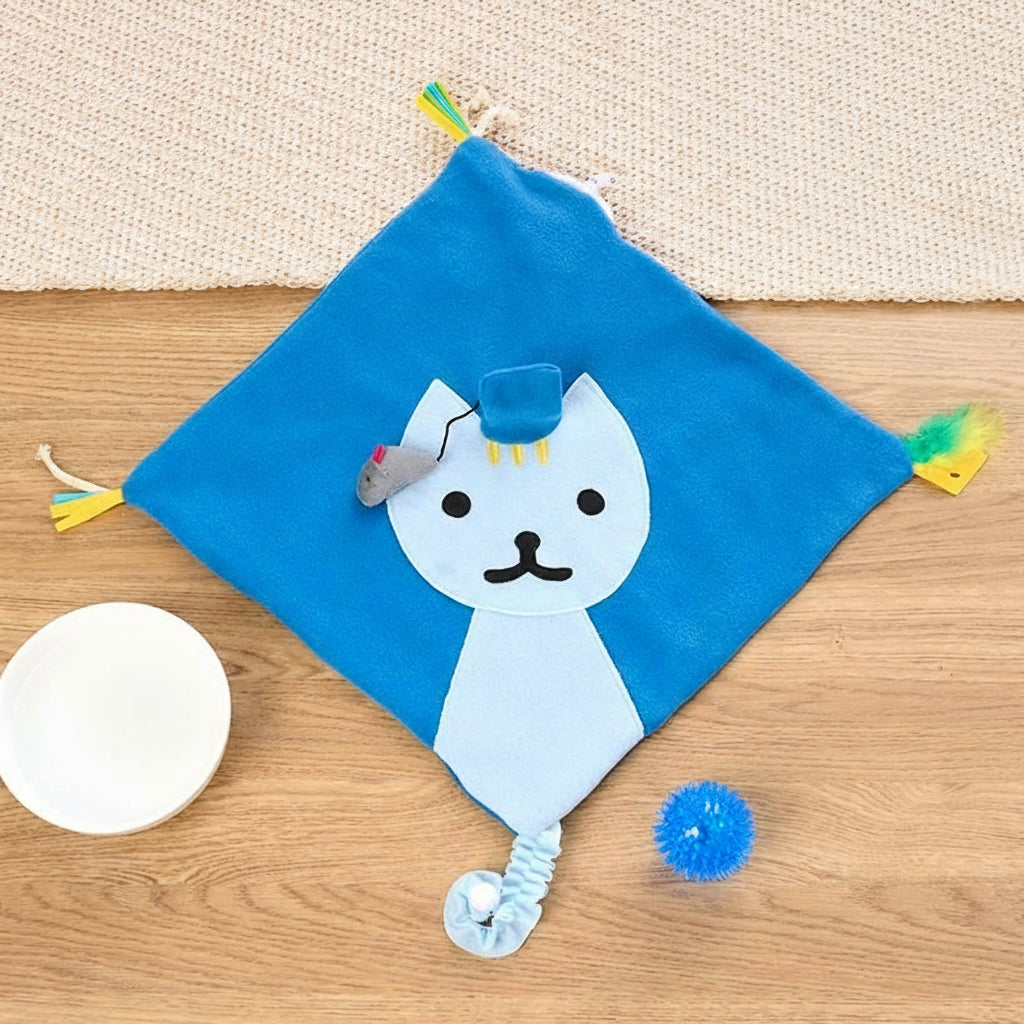 Cat Indoor Play Mat With 5 Attached Toys