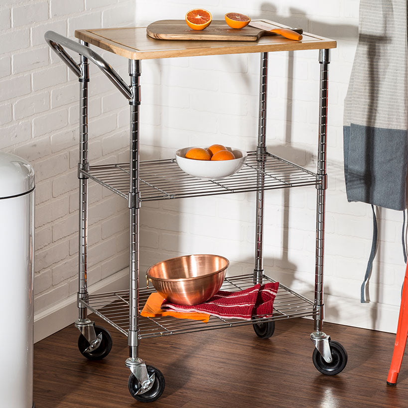 Kitchen Cart with Cutting Board