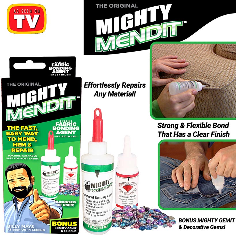 Mighty Mendit™ Fabric Bonding Agent Easy Way To Mend Hem And Repair