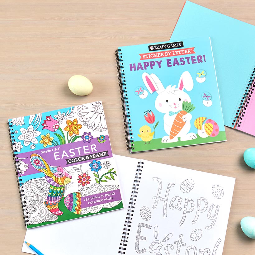 Sticker By Letter™ Happy Easter Activity Or Easter Coloring Book
