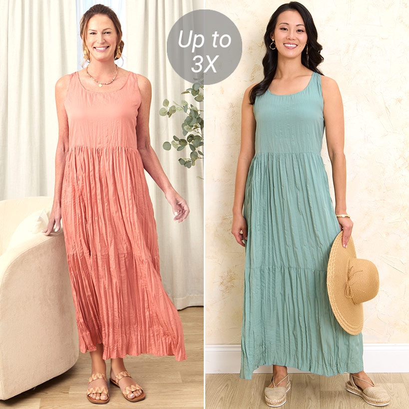 Women's Tiered A-Line Maxi Dress